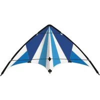 Paul Günther Flug-Drache Sportlenkdrachen Blue Loop 130 blau/weiß 130x69cm Polyester Fiberglass
