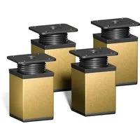 sossai® Möbelfuß Design-Möbelfüße, 4er & 8er Set, höhenverstellbar, (4-St), Farbe: Gold