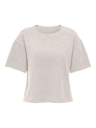ONLY - ONLMATTY S/S BOXY TOP CC SWT Pumice Stone - Gr. - M