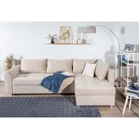 COLLECTION AB Ecksofa Jana XL L-Form, B: 250 cm, Bettfunktion, Bettkasten & 1 Zierkissen, Federkern
