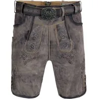 FUCHS Trachtenlederhose Trachtenlederhose Herren kurz Granit Echtleder Wiesn (1-tlg)