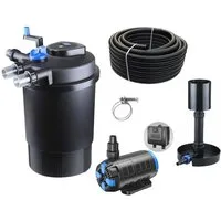 Aquaone Teichfilter AquaOne Teich Filteranlage Set Nr.48 CPF 30000 Druckfilter 37-180W regelbare Eco Teichpumpe Teichgröße bis 60000l Teichschlauch