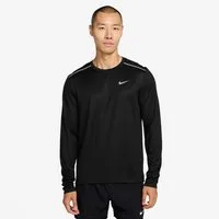 Nike Laufshirt M NK DF UV MILER LS TOP mit Rundhalsausschnitt, Kurzarm, schnell trocknend, atmungsaktiv