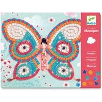 DJECO Kreativset DJ08898 Mosaike: Glitzer Schmetterlinge