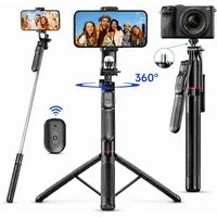 Toomoke Selfie-Stick 3-in-1-Handstativ mit Bluetooth-Fernbedienung,Kamerastativ Gimbal, 360° Drehbar,170CM,1/4-Zoll-Schraube,für Selfie, Reisen, Vlog