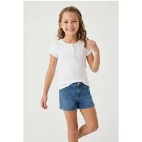 Abercrombie Kids Henleyshirt AFG ESSENTIAL HENLEY TEE in Ripp-Optik, for girls