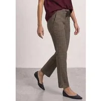 STREET ONE Stoffhose Style Bonny mit Karomuster / Elastischer Gummizug mit Kordel
