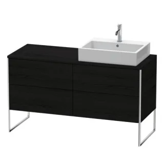 Duravit XSquare Konsolenwaschtischunterbau bodenstehend Eiche Schwarz Matt 1400x548x778 mm - XS4923R XS4923R1616