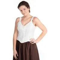 Metamorph Hexen-Kostüm Klassisches Mieder mit floraler Spitze weiß, Hochwertige und authentische Mittelalterkleidung zu unschlagbar günst