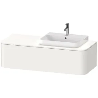 Duravit Happy D.2 Plus Konsolenwaschtischunterbau wandhängend Weiß Supermatt 1300x550x354 mm - HP494 HP4942R8484