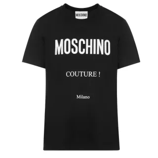 Moschino Couture Milano Schwarzes T-shirt