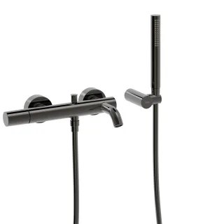 Tres Einhebel Wannenmischer Anti Kalk Handbrause Einstellbarer Brausehalter , 26117001KM 26117001KM