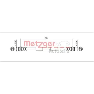 Metzger Bremsschlauch hinten Fiat 500l