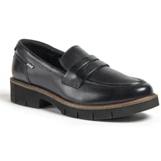 Pod Kaltin Damen Schwarze Lederloafer