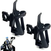 MOPUEA Flaschenhalter Motorrad Flaschenhalter 2er Set 360° drehbar Lenker universal, (Motorrad Flaschenhalter Lenkerhalter 360° drehbar, Universeller Flaschenhalter für Motorrad Fahrrad E-Scooter), 360° drehbar, Schnellmontage, rutschfest, robust, un
