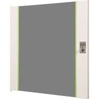 Glas-Fronttür für 19" 12HE Wandgehäuse Unique Serie, Frontpanel grau, 12 Höheneinheiten