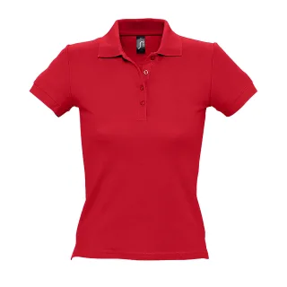SOLS - PEOPLE Kurzärmeliges Polo-Shirt - Damen (Rot)
