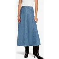 Zero Jeansrock 7/8 Länge / Reißverschluss hinten