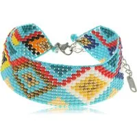 Made by Nami Perlenarmband Damen Armband bunt mit Perlen wasserfest Boho-Stil, aus Perlen – sommerlich – mit Verlängerung