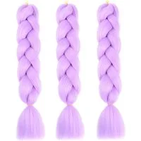 WS-Trend Kunsthaar-Extension 3er-Set Jumbo Kunsthaar Kanekalon Extensions Crochet Twist, 50-60 cm Stück