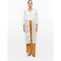s.Oliver Kurzarmbluse Bluse Transparente Longbluse mit Stickerei
