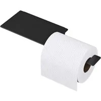 doporro Toilettenpapierhalter Klopapierhalter ohne Bohren & mit Bohren Kleben mit Ablage Lino-01, 304 Edelstahl mit Pulverbeschichtung, einzigartige 'L'-Design
