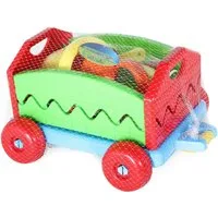 Vedes Sandform Outdoor active Nachziehwagen mit Eimergarnitur, 6-teilig, ca. 40x32x23