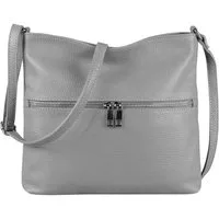 ITALYSHOP24 Schultertasche Made in Italy Damen Leder Tasche Cross Over Body Bag Umhängetasche, leichte schmale Brusttasche Shopping Reise Urlaub Ausgehen Freizeit