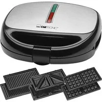 CLATRONIC 2-in-1-Sandwichmaker ST/WA 3670, 3in1 Sandwichtoaster, Waffeleisen und Kontaktgrill