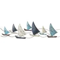 Annastore Wanddekoobjekt Wanddeko Fische oder Segelschiffen aus Metall - Wandskulptur