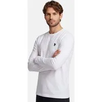 U.S. Polo Assn. Longsleeve USAaron – Herren Langarmshirt mit Logo-Stickerei Aus 100 % Baumwolle, mit Rundhalsausschnitt und klassischer Passform