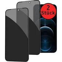 TK-Handel Displayschutzfolie panzerglas 9H Sichtschutz Schutzglas Schutzfolie Glas Folie für iPhone 15 Pro Max, Displayschutzfolie, Displayschutz, Hartglas, Displayfolie, screen Protector, display, Echt Glas, 9H gehärtet, Handyschutz, full cover, 2 S