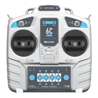 Microzone MC6C Mini 2.4GHz 6CH Remote Controller with MC7RE-V2 Receiver for RC Aircraft Model Fixed Wing FPV Racer Drone