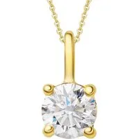 ONE ELEMENT Kettenanhänger 0.25 ct Diamant Brillant Anhänger aus 585 Gelbgold, Stilvoll zurückhaltend – Diamantakzente mit ruhiger Eleganz