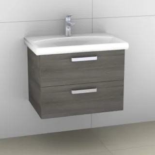 Artiqua 412 Waschtischunterschrank für Daylight K0726, Graphit Struktur quer, 412-WU2L-I04-7098-401 412-WU2L-I04-7098-401