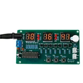 6-bit Digital Clock DIY Kit 51 Microcontroller Electronic Clock 6 bit Tube LED Display Module Suite Parts and Components