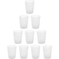 Engelland Becher Plastikbecher in modernen Neonfarben, Mehrweg, 10-tlg., Kunststoff, spülmaschinengeeignet, bruchfest, wiederverwendbar, 250 ml, 0,25 Liter