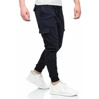 Alessandro Salvarini Jogginghose Herren Cargo – Sweatpants mit Cargotaschen Bequeme Jogginghose mit Kordelzug und Beinbündchen