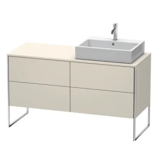 Duravit XSquare Konsolenwaschtischunterbau bodenstehend Taupe Matt 1400x548x778 mm - XS4923R9191 XS4923R9191