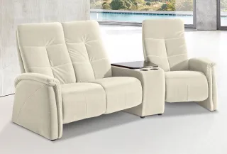 exxpo - sofa fashion 3-Sitzer "Tivoli, Kinosofa mit Tischablage & Stauraumfach, man. Relaxfunktion" mit Relaxfunktion