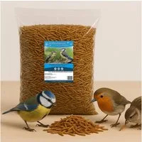 futterbauer 5kg Futterbauer Mehlwürmer getrocknet Futter für Vögel. Fische, Nager, für: Vogel