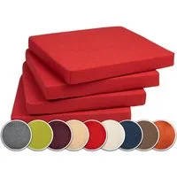 sunnypillow Stuhlkissen 4er Set Kissen 40 x 40 x 5 cm, Sitzkissen Sitzauflage für Stühle, Bänke