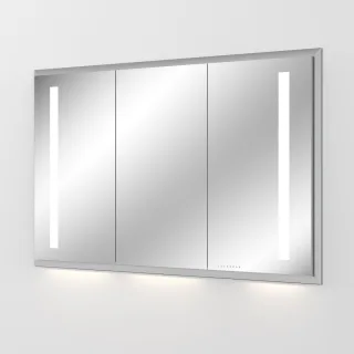 Sanipa Reflection Aluminium-Wandeinbau-Spiegelschrank WILMA 125 mit LED-Beleuchtung, AU4066L AU4066L