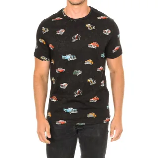 Kurzärmeliges Herren-T-Shirt mit Rundhalsausschnitt JFTD09-RETROCAR-MULTICOLOR