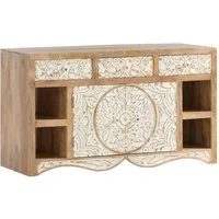 massivum Waschtisch Delhi 130cm aus Echtholz Badezimmer Schrank massiv (1-St)