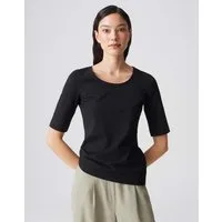 OPUS Kurzarmshirt Kurzarmshirt aus Jersey Slim Shirt aus Jersey