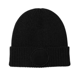 Beechfield - "Fashion" Mütze Runder Aufnäher (Schwarz)