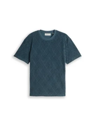 TOM TAILOR Denim - Strukturiertes T-Shirt grün - Gr. - S