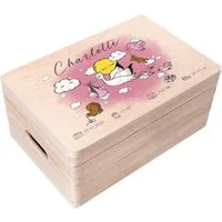 Creative Deco Holzkiste Erinnerungsbox Baby Geschenk zur Geburt, Natur 30 x 20 x 14 cm