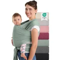 Laleni Tragetuch für Neugeborene bis 15kg - 100% weiche Baumwolle, Babytragetuch aus Baumwolle, OEKO-TEX Zertifiziert, ab Geburt geeignet